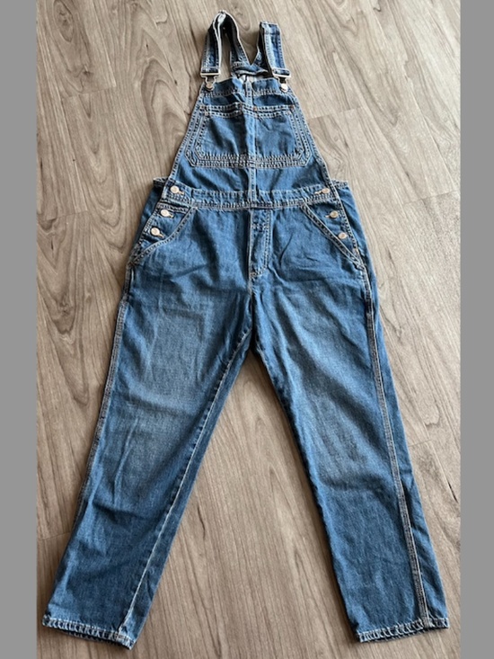 Gap Denim Overalls (Small Petite, Women, Medium Blue) - Picture 1 of 3